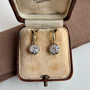 Boucles d'oreilles en diamant avec diamants de coupe ancienne - Product Image 3