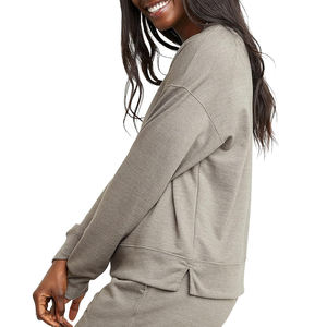 Sudaderas de cuello redondo de alta calidad, diseño personalizado, estilos de Fitness para mujer, sudadera de invierno de tela de punto - Product Image 3