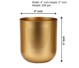 Plaqué or petite forme fleur vase fait à la main en fer métal sans rouille haute qualité produit décoration - Product Image 2