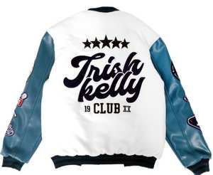 Veste d'hiver en laine OEM 100% pour hommes Manteau d'hiver de grande taille à broderie personnalisée Varsity Lettermen Patchwork Patchwork Pattern pour hommes - Product Image 2