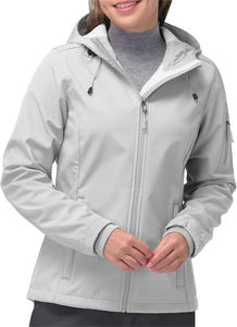 Veste Softshell à Capuche Personnalisée pour Femme Imperméable Respirante Coupe-Vent Légère Randonnée en Plein Air Trekking Ski Teint Uni - Product Image 5