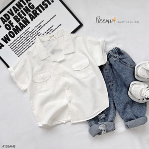 Meilleure qualité BEEMO KIDS Chemise à poche pour bébés garçons Design moderne en coton Prix de gros - Product Image 5