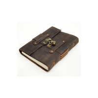 Journal de voyage en cuir véritable pour hommes et femmes, vintage antique fait main avec serrure, carnet de notes personnalisé de haute qualité