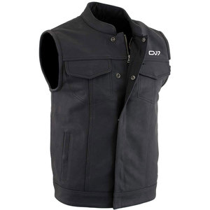 Genuine <b>Leather</b> made Vest Motorcycle Biker Style <b>Sleeveless</b> <b>Jacket</b> Western Waistcoat Wholesale Supplier - Product Image 3