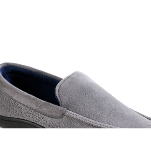 Pantofole da uomo Isotoner Jared Moc-Toe in memory foam, grigie, taglia L - Product Image 5