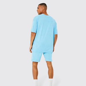 Color de contraste alto verano algodón media manga corta y camiseta transpirable de moda de talla grande chándal para correr para verano - Product Image 3