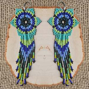 Pendientes de algodón bordados a mano, pendientes personalizados con múltiples cuentas, joyería festiva para mujer al mejor precio, pendientes con cuentas. - Product Image 5