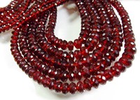 Perles Briolette Facettées Naturelles de Haute Qualité en Gros, Taille Unique, Réfractaires, 5-8mm, 1.75-2ct, Grenat Rouge du Mozambique, Gemmes Rondelles