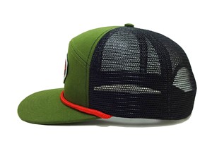 Custom Rubber <b>Patch</b> Logo Trucker Hat with Mesh <b>Back</b> Red Rope Detail Lightweight Outdoor Headwear Vietnam OEM Supplier for Brands - Product Image 5