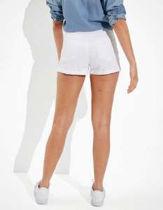 Mid Weight Structured Denim <b>Stretch</b> Comfort Super High Rise <b>Womens</b> Shorts Custom Logo <b>Womens</b> MS-SH-1429 - Product Image 3