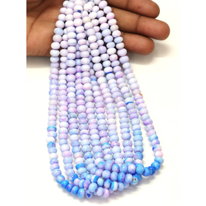 ลูกปัดควอตซ์สีรุ้งลาเวนเดอร์ทรงรอนเดลล์ เกรด AAA เรียบเนียน ขนาด 7-8 มม. ความยาว 7.5/15 นิ้ว สำหรับทำเครื่องประดับ - Product Image 5