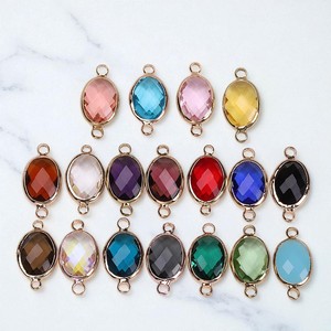 Conector de abalorio de piedras preciosas de amatista ovalada de doble fianza-Encantos de bisel de plata 925-Venta al por mayor Pulsera de fabricación de conectores DIY - Product Image 2