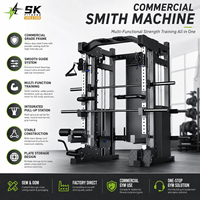 Máquina Multifuncional SK Smith con Cable Cruzado de 140 kg, Equipo de Gimnasio Comercial Todo en Uno para Centros de Fitness