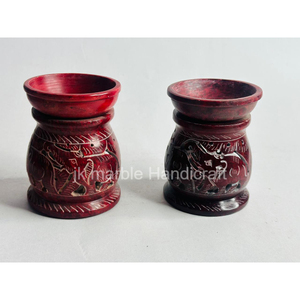 Handmade Natural Soapstone Carving <b>Oil</b> <b>Burner</b> Most Beautiful Design for Home Decorations Religious Use Scented Wood Features - Product Image 1