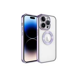 Funda de Silicona Suave Netzy SAFA Omega para iPhone 11 Pro Max, Diseño con Ventana para el Logotipo, Protección de Cámara Disponible, Lila A53 7 Plus - Product Image 1