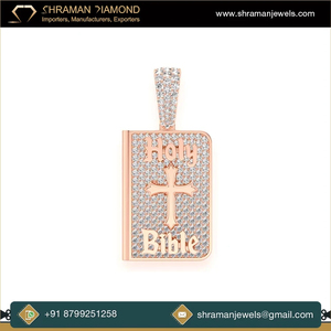 Colgante de Plata 925 con Diamantes VVS Estilo Hip-Hop, Regalo Personal Religioso, Hecho con Diamante Moissanita - Product Image 3