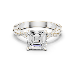 Bague ouverte torsadée en or véritable 10 carats pour femme - Product Image 3