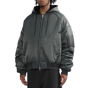 เสื้อแจ็กเก็ตเบสบอลบอมเบอร์กระดุมเต็มทรงพลัสไซส์ผ้าโพลีเอสเตอร์สำหรับผู้ชายเสื้อโค้ทลำลองสำหรับฤดูหนาวออกแบบได้ตามต้องการ - Product Image 5