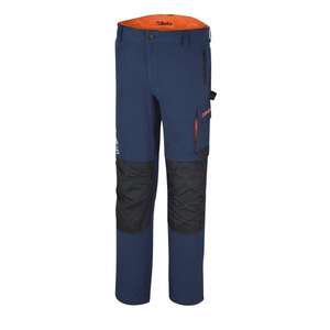 BETA Pantalon de travail léger pour homme Pantalon de travail extensible bleu coupe ajustée multipoches - Product Image 1