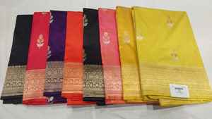 Sari de seda pura tejido a mano 100%, Sari de seda indio auténtico, Sari étnico de lujo para boda y fiesta para mujer - Product Image 5