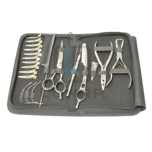 Kit d'outils d'extension de cheveux de qualité industrielle en argent poli, pince d'extension de cheveux et accessoires multiples - Product Image 3