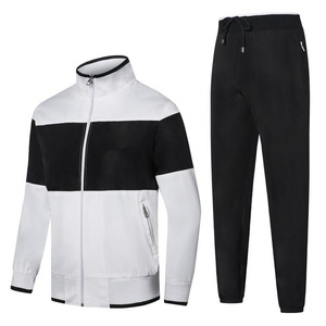 Conjunto de ropa deportiva de forro polar Softshell de dos piezas ecológica para hombre, ropa de gimnasio de entrenamiento para correr con cremallera personalizada para deportes de invierno - Product Image 1