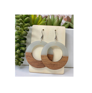 Customized Size Wood and Resin <b>Earring</b> Jewelry Modern <b>Fashion</b> <b>Earrings</b> for Women Handicraft Product for Sale - Product Image 4