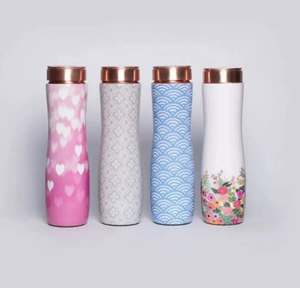 ขวดน้ำทองแดงบริสุทธิ์พิมพ์ภาพทันสมัยหรูหราพร้อมดีไซน์ทนความร้อนเครื่องล้างจานปลอดภัยส่งออกไปทั่วโลก - Product Image 3