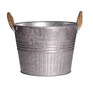 Seau à fleurs en métal galvanisé avec poignée pour la décoration intérieure et extérieure de la maison et du jardin Jardinières - Product Image 4