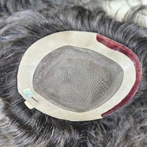 Artello FINE MONO Smart Hair <b>Patch</b> for Men Indian Remy Hair Lace Closure Various Kinky Straight Deep Wave <b>Body</b> Wave Water Wave - Product Image 6