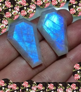 เครื่องประดับอัญมณีรูปเห็ดลาริมาร์ขนาด20มม. ทำด้วยมือแกะสลักโค้งแบบธรรมชาติพร้อมใบรับรอง IGI ของขวัญคริสต์มาส - Product Image 4