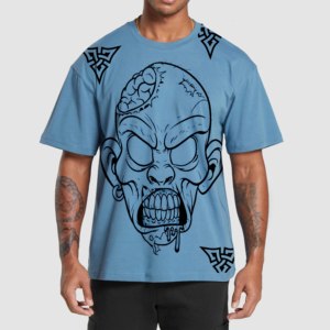 T-shirt de sport de luxe surdimensionné en coton épais pour hommes Streetwear grande taille vêtements de haute qualité - Product Image 6