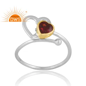 Hot Design 925 Sterling Silver Natural Garnet Gemstone Ring Antique Look Ring For women Custom Design Jewelry Supplier - Product Image 1