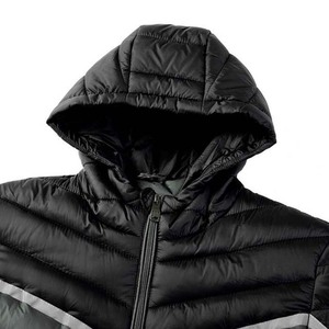 Chaqueta de talla grande para hombre, chaqueta acolchada ligera resistente al agua empaquetable con capucha, color naranja, para primavera y otoño, 2022 - Product Image 5