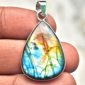 Bague en argent véritable 925 Bague en labradorite naturelle Bague en argent sterling 925 vente en gros de pierres précieuses labradorite Bagues islamiques - Product Image 3