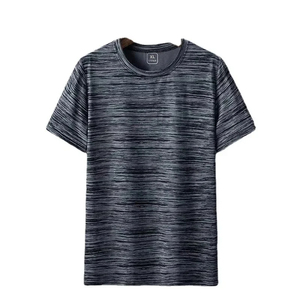 Camiseta deportiva de manga corta para hombre, camiseta fina de verano de talla grande elástica transpirable con cuello redondo y secado rápido - Product Image 2