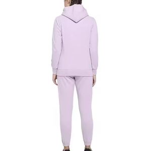Ensemble de survêtement pour femme de haute qualité, taille plus, léger, imprimé, uni, à capuche, avec cordon de serrage, manches longues - Product Image 2