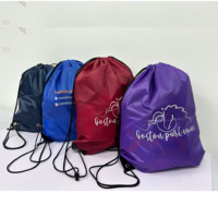 Sac à dos de sport promotionnel personnalisé à prix d'usine, sac à cordon en polyester 210D, impression personnalisée du logo, sac à cordon avec impression personnalisée