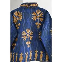 Veste en toile brodée à la main Boho Suzani, manches longues, aspect ethnique, design personnalisable, idéale pour l'hiver et les fêtes