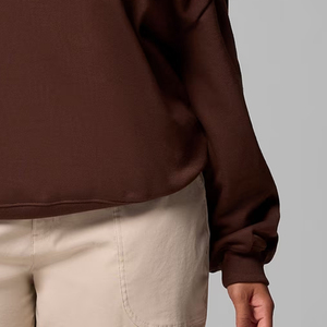 Sweat-shirt pour femme à col rond avec logo personnalisé et épaules tombantes, manches longues / Vêtement décontracté en tissu de haute qualité - Product Image 4