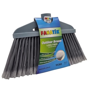 Balai à long manche en fibres douces pour l'extérieur et la terrasse, avec pelle, pour le nettoyage des sols domestiques - Product Image 3