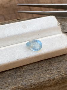 Increíble piedra de corte de pera de Aguamarina Natural de 1,65 quilates, piedra preciosa facetada de Aguamarina, piedra preciosa suelta para hacer joyas - Product Image 3