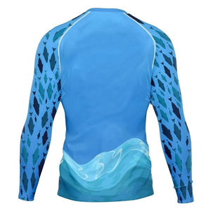 Vêtements personnalisés, rash guard, vêtements de protection solaire, compression pour hommes, manches courtes, rash guard de haute qualité pour la natation et le surf - Product Image 6
