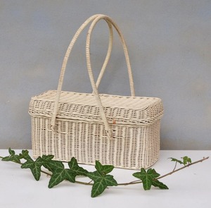 Panier de pique-nique décoratif en forme d'animal, fait main en rotin naturel, panier de rangement multifonction moderne, origine Hanoï, Artex vert - Product Image 2