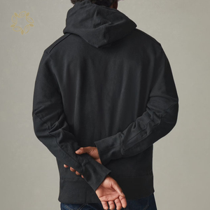 Sweat uni avec capuche en fourrure Sweat à capuche de sport en coton biologique Sweat à capuche homme écologique - Product Image 6