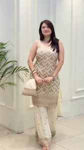 Ropa India y Pakistaní de la Mejor Calidad, Gharara Punjabi para Mujer, Salwar Kameez, Sexy, Elegante, Sin Arrugas, Protección Solar - Product Image 5