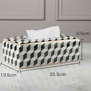 Boîte à mouchoirs unique en os et nacre pour la maison, l'hôtel et les restaurants, avec un style moderne, couleur et taille personnalisables - Product Image 2