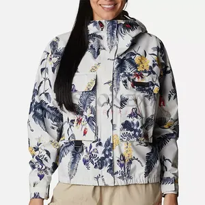 Custom Made Women Printed Polyester Windbreaker Waterproof Soft Shell Jacket For Hiking Pakistan Supplier