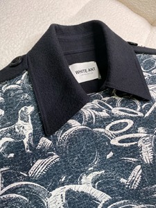 High-quality <b>Black</b> Turn-down Collar Trench Coat <b>Dress</b> HAROLD TRENCH COAT 75% Cotton 25% Linen Long Women's Coat WHITE ANT Brand - Product Image 5