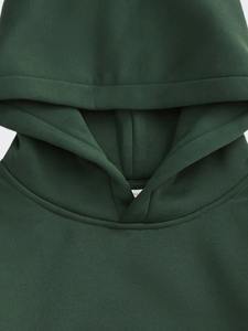 Sudadera con capucha de lana de algodón de gran tamaño de primera calidad para hombres, ropa de calle personalizada, Sudadera con capucha térmica gruesa de invierno - Product Image 5